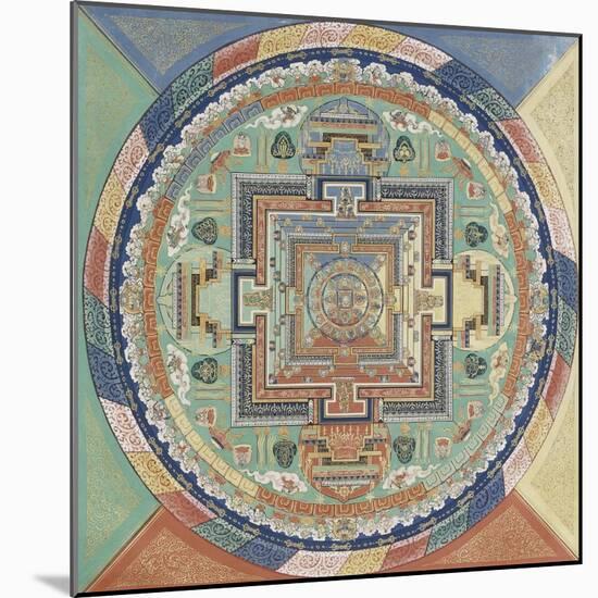 Mandala du Potala de Lhassa-null-Mounted Giclee Print