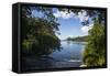 Mandala Falls Flowing in the Artificial Lake on the Mulunguzi Dam, Zomba Plateau, Malawi, Africa-Michael Runkel-Framed Stretched Canvas