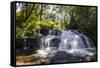 Mandala Falls Flowing in the Artificial Lake on the Mulunguzi Dam, Zomba Plateau, Malawi, Africa-Michael Runkel-Framed Stretched Canvas