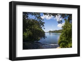 Mandala Falls Flowing in the Artificial Lake on the Mulunguzi Dam, Zomba Plateau, Malawi, Africa-Michael Runkel-Framed Photographic Print