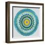 Mandala Floral - Aqua-Sam Kemp-Framed Giclee Print