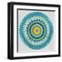 Mandala Floral - Aqua-Sam Kemp-Framed Giclee Print