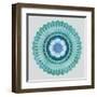 Mandala Floral - Azure-Sam Kemp-Framed Giclee Print