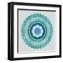 Mandala Floral - Azure-Sam Kemp-Framed Giclee Print