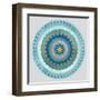 Mandala Floral - Cerulean-Sam Kemp-Framed Giclee Print