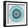 Mandala Floral - Cerulean-Sam Kemp-Framed Giclee Print