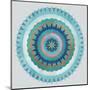 Mandala Floral - Cerulean-Sam Kemp-Mounted Giclee Print