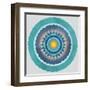 Mandala Floral - Cobalt-Sam Kemp-Framed Giclee Print