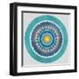 Mandala Floral - Cobalt-Sam Kemp-Framed Giclee Print
