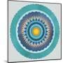 Mandala Floral - Cobalt-Sam Kemp-Mounted Giclee Print