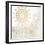 Mandala Golden 1-Kimberly Allen-Framed Art Print