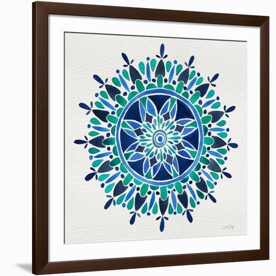 Mandala in Blue-Cat Coquillette-Framed Giclee Print