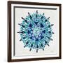 Mandala in Blue-Cat Coquillette-Framed Giclee Print