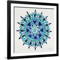 Mandala in Blue-Cat Coquillette-Framed Giclee Print