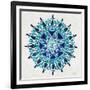 Mandala in Blue-Cat Coquillette-Framed Giclee Print