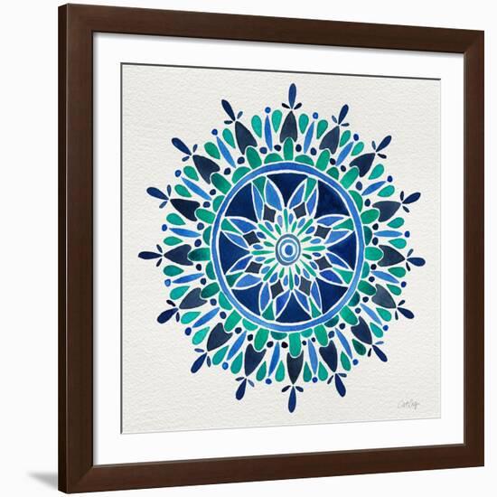 Mandala in Blue-Cat Coquillette-Framed Giclee Print