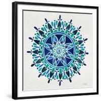 Mandala in Blue-Cat Coquillette-Framed Giclee Print