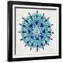 Mandala in Blue-Cat Coquillette-Framed Giclee Print