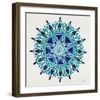 Mandala in Blue-Cat Coquillette-Framed Giclee Print