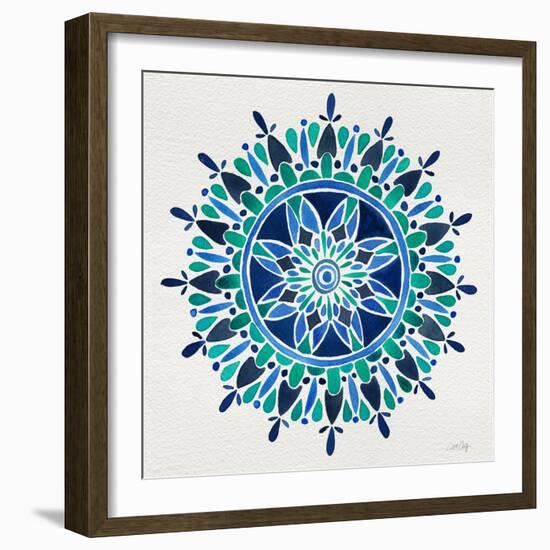 Mandala in Blue-Cat Coquillette-Framed Giclee Print