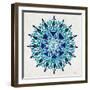 Mandala in Blue-Cat Coquillette-Framed Giclee Print