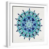 Mandala in Blue-Cat Coquillette-Framed Giclee Print