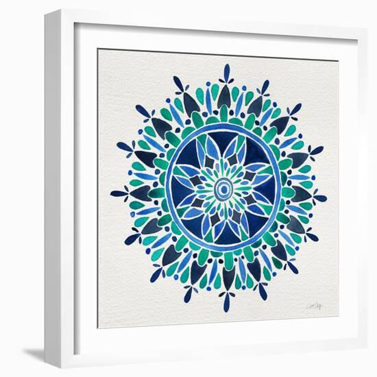 Mandala in Blue-Cat Coquillette-Framed Giclee Print