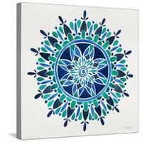 Mandala in Blue-Cat Coquillette-Stretched Canvas