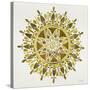 Mandala in Gold-Cat Coquillette-Stretched Canvas