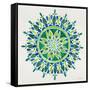 Mandala in Green-Cat Coquillette-Framed Stretched Canvas