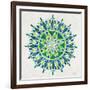 Mandala in Green-Cat Coquillette-Framed Giclee Print