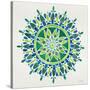 Mandala in Green-Cat Coquillette-Stretched Canvas