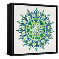 Mandala in Green-Cat Coquillette-Framed Stretched Canvas