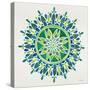 Mandala in Green-Cat Coquillette-Stretched Canvas
