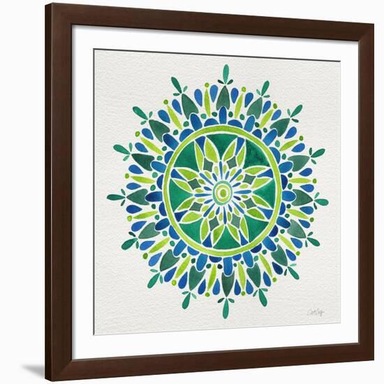 Mandala in Green-Cat Coquillette-Framed Giclee Print