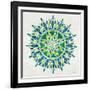 Mandala in Green-Cat Coquillette-Framed Giclee Print