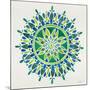 Mandala in Green-Cat Coquillette-Mounted Giclee Print