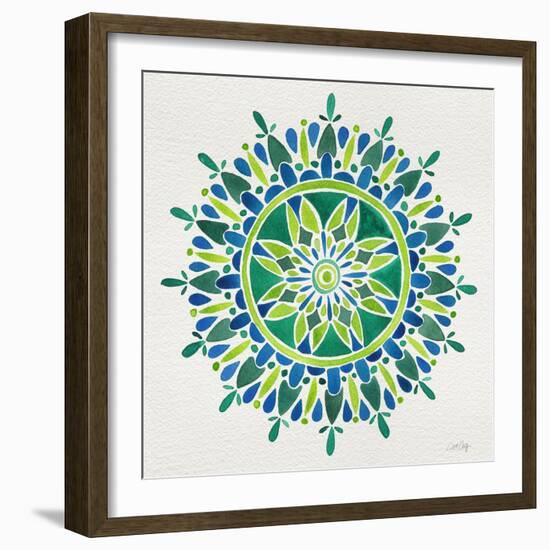 Mandala in Green-Cat Coquillette-Framed Giclee Print