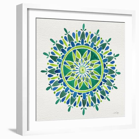 Mandala in Green-Cat Coquillette-Framed Giclee Print