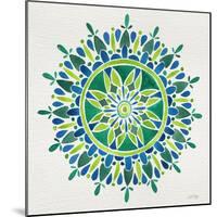 Mandala in Green-Cat Coquillette-Mounted Giclee Print