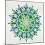 Mandala in Green-Cat Coquillette-Mounted Giclee Print