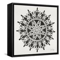 Mandala in Grey-Cat Coquillette-Framed Stretched Canvas