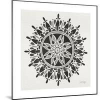 Mandala in Grey-Cat Coquillette-Mounted Giclee Print