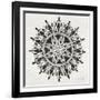 Mandala in Grey-Cat Coquillette-Framed Giclee Print