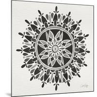 Mandala in Grey-Cat Coquillette-Mounted Giclee Print