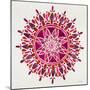 Mandala in Maroon-Cat Coquillette-Mounted Giclee Print