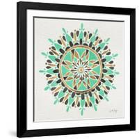 Mandala in Mint and Gold-Cat Coquillette-Framed Giclee Print