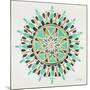 Mandala in Mint and Gold-Cat Coquillette-Mounted Giclee Print