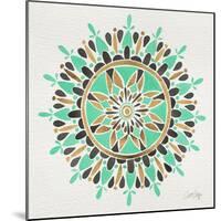 Mandala in Mint and Gold-Cat Coquillette-Mounted Giclee Print