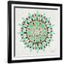 Mandala in Mint and Gold-Cat Coquillette-Framed Giclee Print